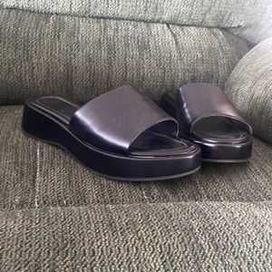 Black platform Sandals -my foot if too narrow for these